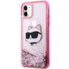 KARL LAGERFELD KLHCN61LNCHCP IPHONE 11/ XR PINK/ PINK HARDCASE GLITTER CHAPETTE HEAD