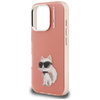 Etui Karl Lagerfeld IML Aquarelle Choupette & Logo do iPhone 16 Pro Max różowy