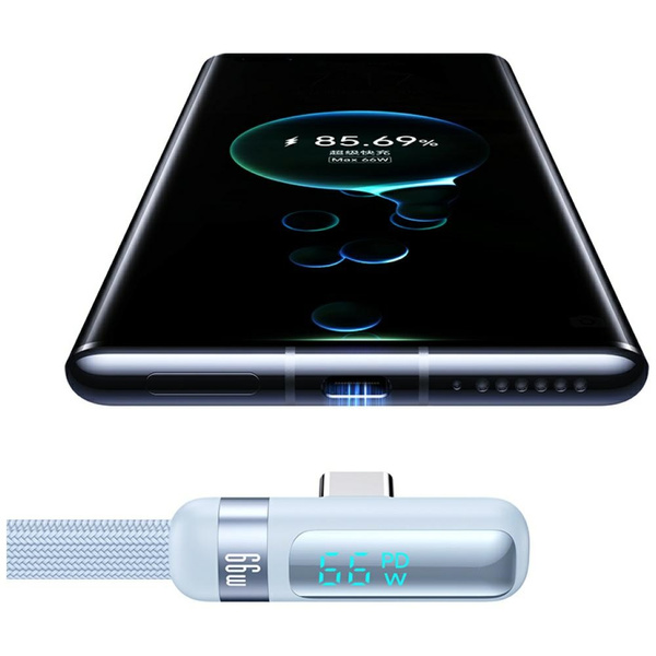 Kabel USAMS US-SJ651 66W USB-A/USB-C     1.2m biały