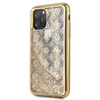 Guess GUHCN58PEOLGGO iPhone 11 Prozłoty/gold hard case 4G Peony Liquid Glitter
