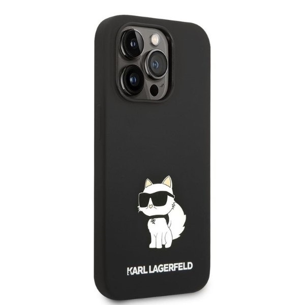 KARL LAGERFELD KLHCP14LSNCHBCK IPHONE 14 PRO 6,1" HARDCASE CZARNY/BLACK SILICONE CHOUPETTE