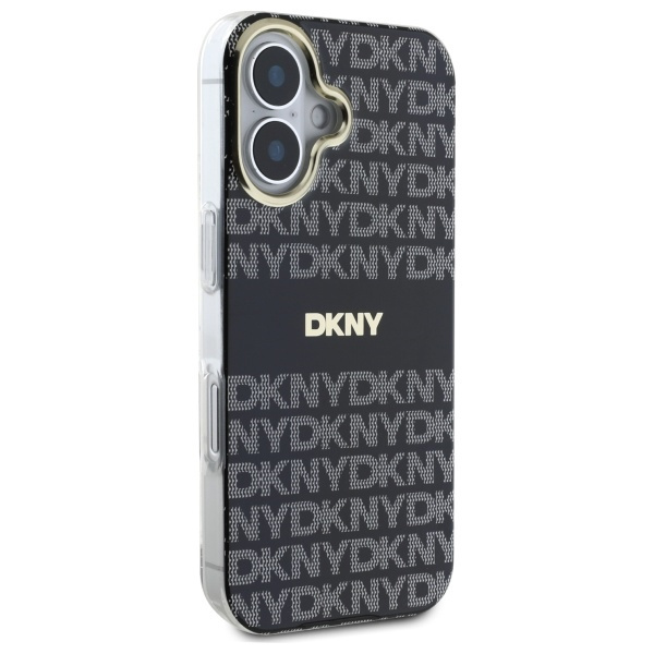 DKNY DKHMP16SHRHSEK iPhone 16 6.1"       czarny/black hardcase Repeat Texture Pattern With Stripe