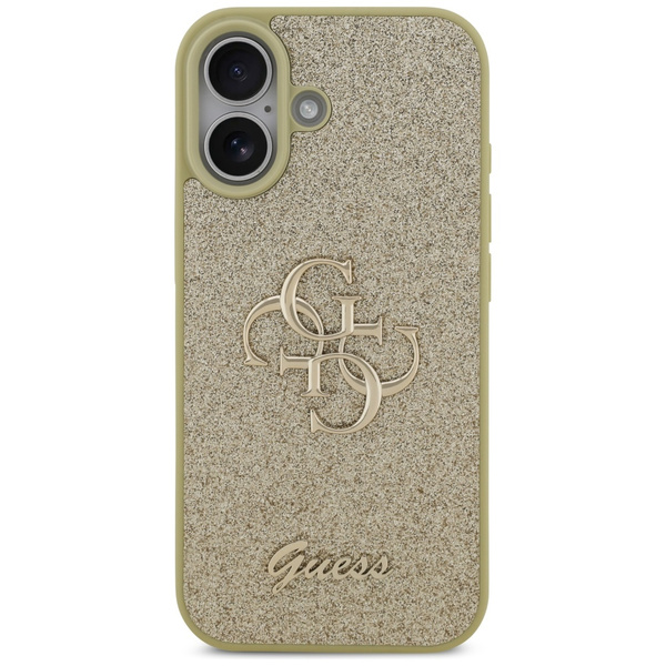 Etui Guess Fixed Glitter Big 4G do       iPhone 17 złoty