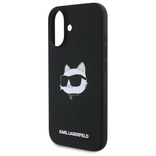 Karl Lagerfeld KLHMP16SSCHPPLK iPhone 16 czarny/black HC MagSafe Sil Choupette Head Print