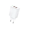 FONENG ładowarka sieciowa EU63 2.4A 12W 2xUSB + kabel USB-C Biały