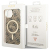 GUESS GUHMP14SH4STW IPHONE 14 / 15 / 13 6.1" BRĄZOWY/BROWN HARDCASE 4G MAGSAFE