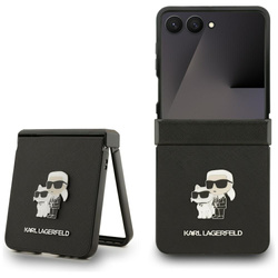 Etui Karl Lagerfeld Saffiano Karl&Choupette Pin do Samsung Galaxy Z Flip7 czarny