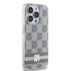 DKNY DKHMP14XHCPTSE iPhone 14 Pro Max6.7" beżowy/beige hardcase IML Checkered Mono Pattern & Printed Stripes MagSafe