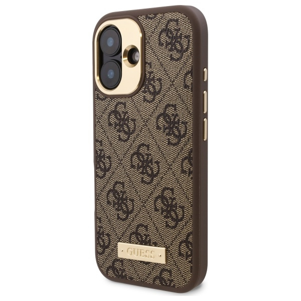 Guess GUHMP16MU4GPRW iPhone 16 Plus 6.7" brązowy/brown hardcase 4G Logo Plate MagSafe