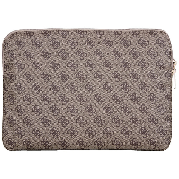 Torba Guess Sleeve 14" 4G Zipper Pocket  Triangle Logo brązowy