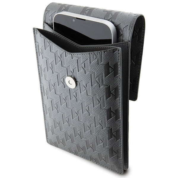 Karl Lagerfeld Bag KLWBSAKHPKG case - silver Saffiano Monogram Ikonik