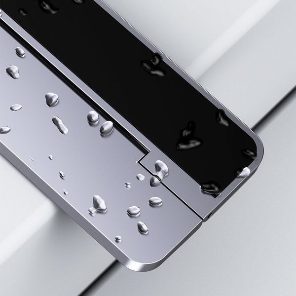Baseus samoprzylepna aluminiowa podstawka pod laptopa MacBook ultra cienka składana ciemnoszary (SUZC-0G)