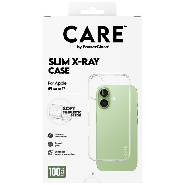 Etui CARE by PanzerGlass Fashionable     X-Ray Soft Basic do iPhone 17 przezroczysty