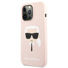 KARL LAGERFELD KLHCP13LSLKHLP IPHONE 13 PRO / 13 6,1" JASNORÓŻOWY/LIGHT PINK HARDCASE SILICONE KARL`S HEAD