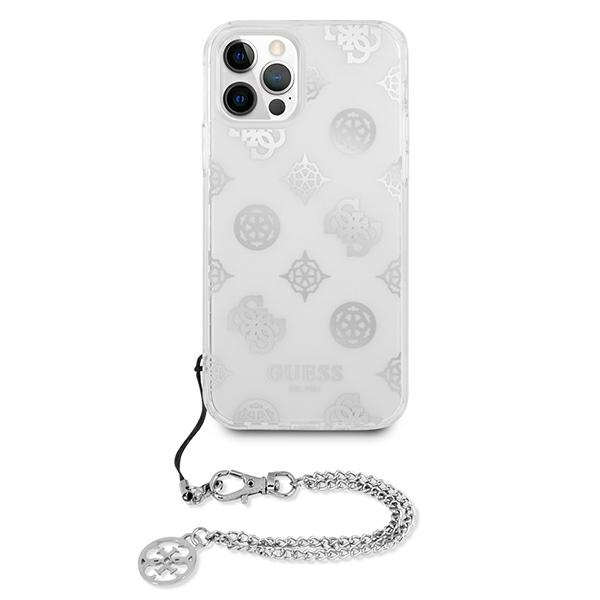 Guess GUHCP12LKSPESI iPhone 12 Pro Max6,7" srebrny/silver hardcase Peony Chain Collection