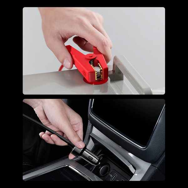 Baseus samochodowa przetwornica inwerter prądu 150W 12V / 500W 220V (wtyczka EU i CN) czarny (CGNB000101)