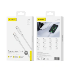 FONENG kabel XS11 USB-C - USB-C PD 60W 1M Biały