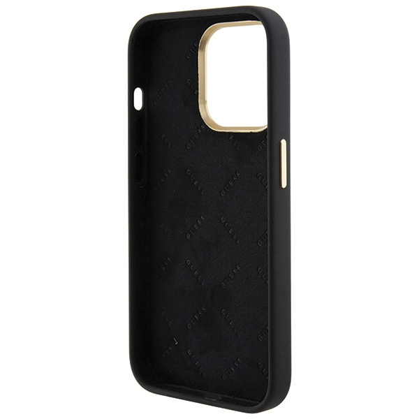 Guess GUHCP15XM4DGPK iPhone 15 Pro Max6.7" czarny/black hardcase Silicone Logo Strass 4G