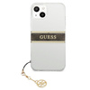 GUESS GUHCP13SKB4GBBR IPHONE 13 MINI 5.4 "TRANSPARENT HARDCASE 4G BROWN STRAP CHARM