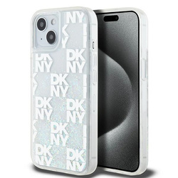DKNY DKHCP15SLCPEPT iPhone 15 / 14 / 136.1" biały/white hardcase Liquid Glitter Multilogo