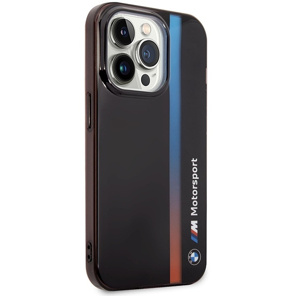 Etui BMW IML Tricolor Stripe na iPhone 14 Pro - czarne