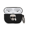 KARL LAGERFELD KLACAPSILGLBK AIRPODS PRO COVER CZARNY/BLACK SILICONE IKONIK