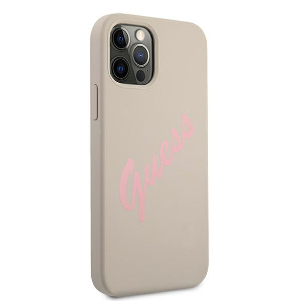 Guess GUHCP12LLSVSGP iPhone 12 Pro Max6,7" szaro różowy/grey pink hardcase Silicone Vintage