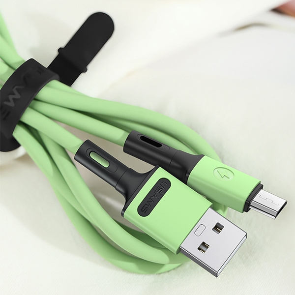USAMS Kabel U52 microUSB 2A Fast Charge1m purpurowy/purple SJ435USB04 (US-SJ435)