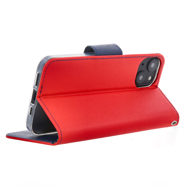 Etui Smart Fancy do Xiaomi Redmi 13C 4G / 5G czerwono-granatowe