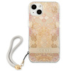 Guess GUHCP13SHFLSD iPhone 13 mini 5,4"złoty/gold hardcase Flower Strap