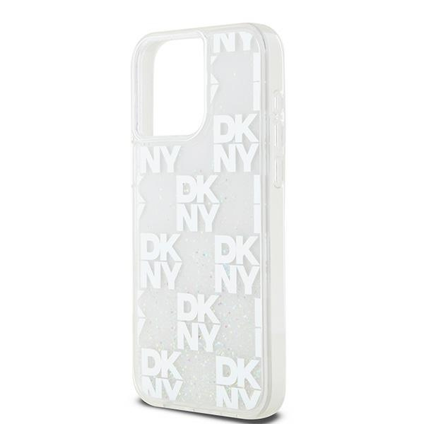 DKNY DKHCP15XLCPEPT iPhone 15 Pro Max6.7" biały/white hardcase Liquid Glitter Multilogo