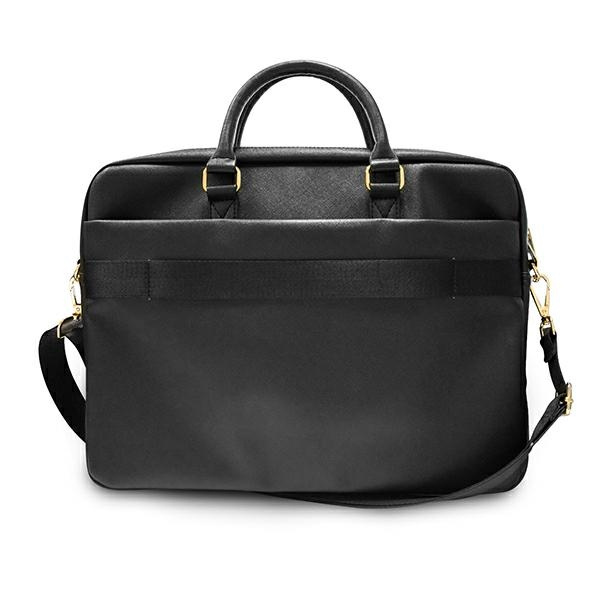 Guess Torba GUCB15PUSASBK 16"czarny/black Saffiano Script