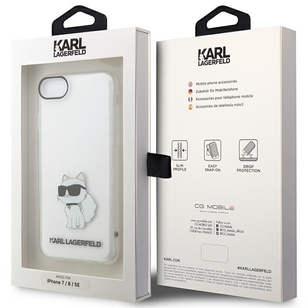 KARL LAGERFELD KLHCI8HNCHTCT IPHONE 7/8/ SE 2020 / SE 2022 TRANSPARENT HARDCASE IKONIK CHOUPETTE