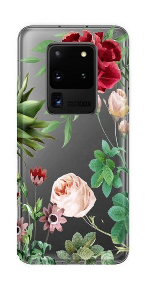 CaseGadget ETUI NADRUK CZERWONA RÓŻA I LISCIE SAMSUNG GALAXY S20 ULTRA