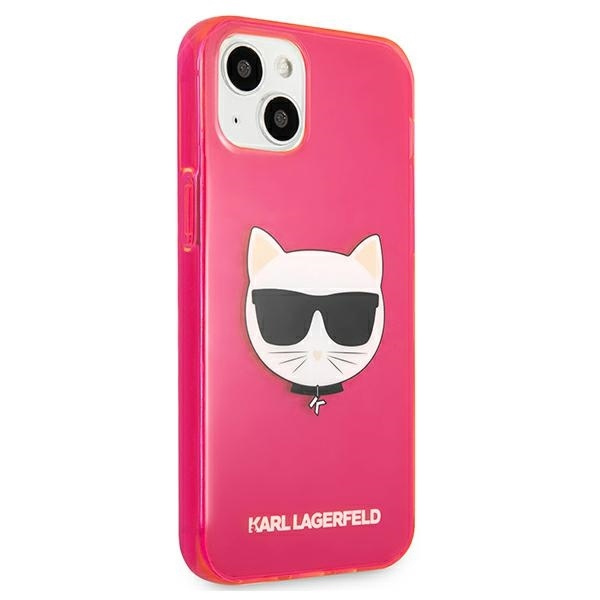KARL LAGERFELD KLHCP13SCHTRP IPHONE 13 MINI 5,4" RÓŻOWY/PINK HARDCASE GLITTER CHOUPETTE FLUO