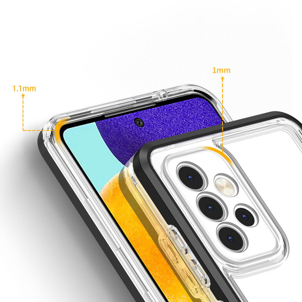 CLEAR 3IN1 CASE FOR SAMSUNG GALAXY A33 5G FRAME GEL COVER BLACK