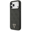 Etui Guess Leather 4G Triangle Strass    MagSafe do iPhone 17 Pro Max czarny