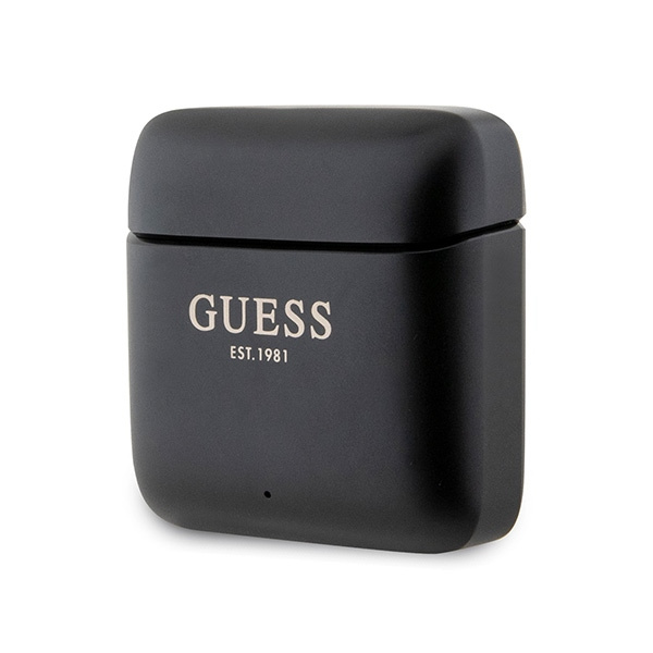 Guess słuchawki Bluetooth GUTWSSU20ALEGKTWS + stacja dokująca czarny/black Printed Logo