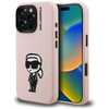 Etui Karl Lagerfeld Silicone Karl Sketch MagSafe do iPhone 16 Pro Max różowy