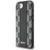 Etui DKNY Leather Checkered Mono Pattern MagSafe do iPhone 16e czarny