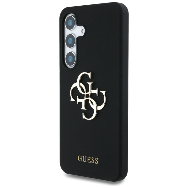 Etui Guess Silicone Big 4G Logo Bottom   Script Samsung Galaxy S25 czarny
