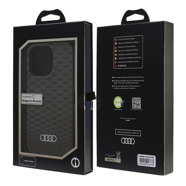 Audi IML Stitching Pattern MagSafe iPhone 16 Pro 6.3" czarny/black hardcase AU-IMLMIP16P-Q5/D3-BK