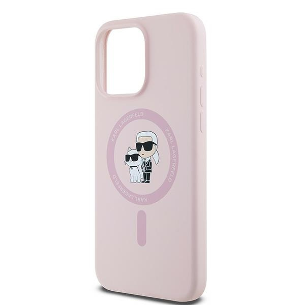 KARL LAGERFELD KLHMP15LSCMKCRHP IPHONE 15 PRO 6.1" RÓŻOWY/PINK HARDCASE SILICONE KARL & CHOUPETTE MAGSAFE