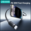 Kabel USAMS U94 30W USB-C do Lightning   1m czarny