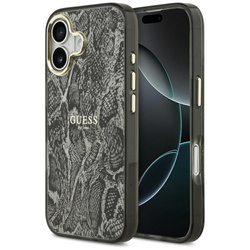 Etui Guess Python Pattern MagSafe do     iPhone 17 czarny