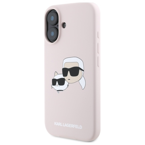 Karl Lagerfeld KLHMP16SSKCHPPLP iPhone 16 różowy/pink HC MagSafe Sil Double Heads Print