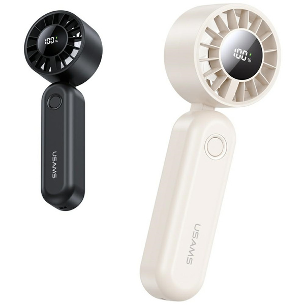 Wiatrak ręczny USAMS Mini ZB352 1200mAh składany czarny