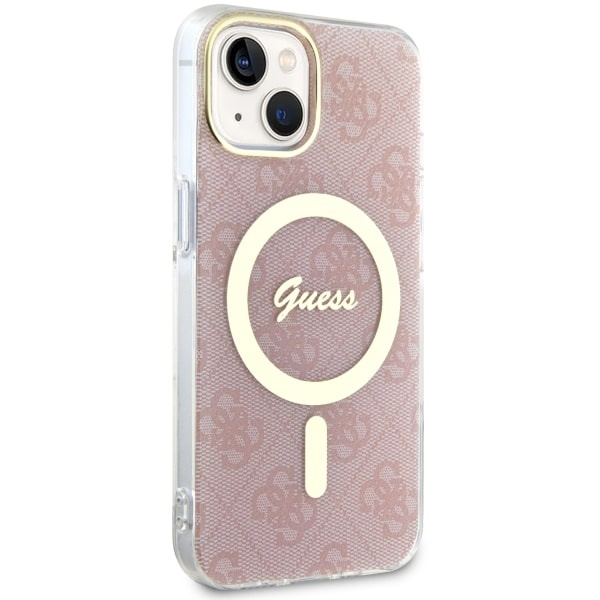 Guess GUHMP14SH4STP iPhone 14 / 15 / 136.1" różowy/pink hardcase 4G MagSafe