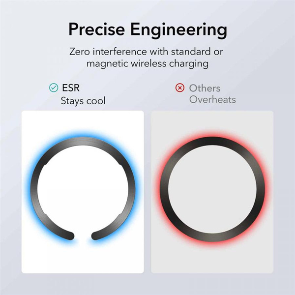 ESR HALOLOCK MAGSAFE UNIVERSAL MAGNETIC RING BLACK & SILVER