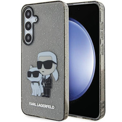 KARL LAGERFELD KLHCS24MHNKCTGK S24+ S926 CZARNY/BLACK HARDCASE GLITTER KARL&CHOUPETTE